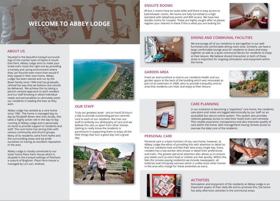 abbey lodge brochure